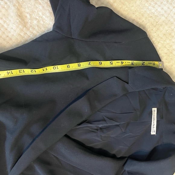 Abercrombie & Fitch Womens Black Blazer Mini Dress Medium Tall Wrap Long Sleeve - Picture 13 of 14